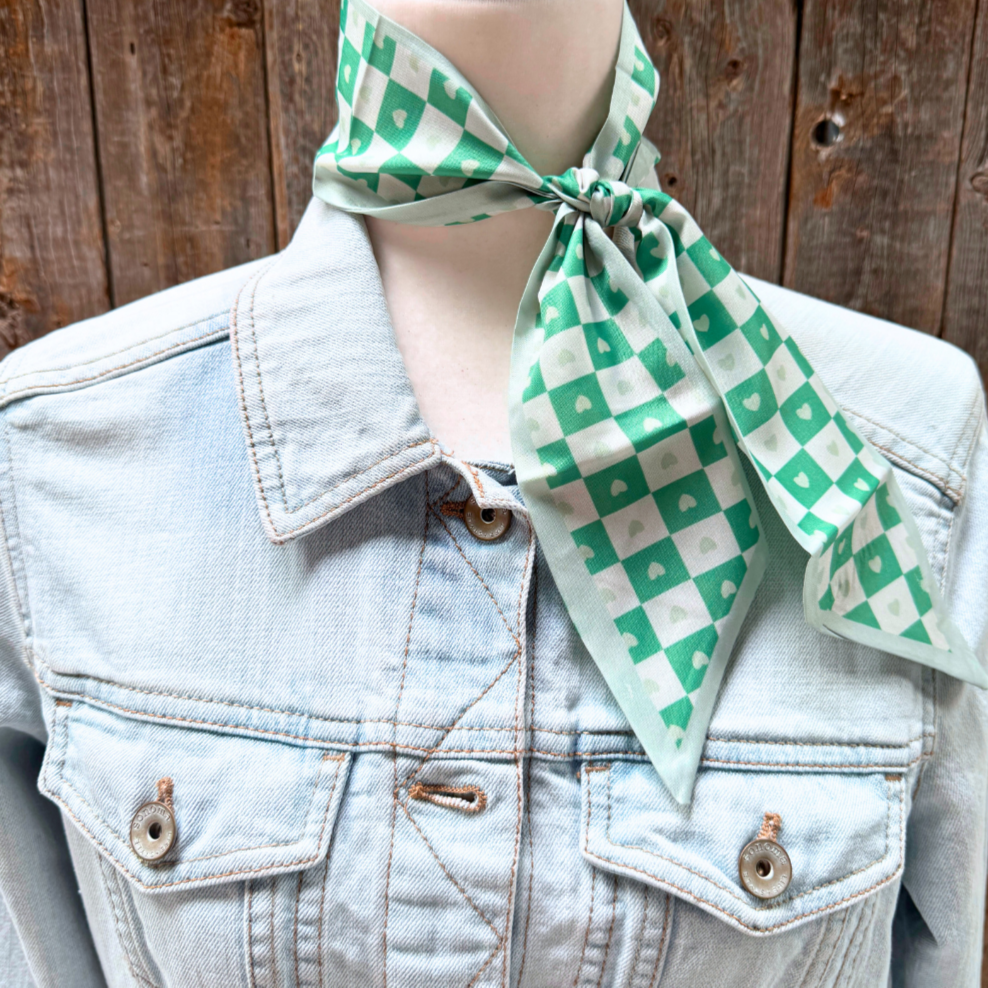 Green Western Skinny Mini Wild Rag Scarf